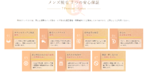 RINX　7つの安心保障と明朗会計